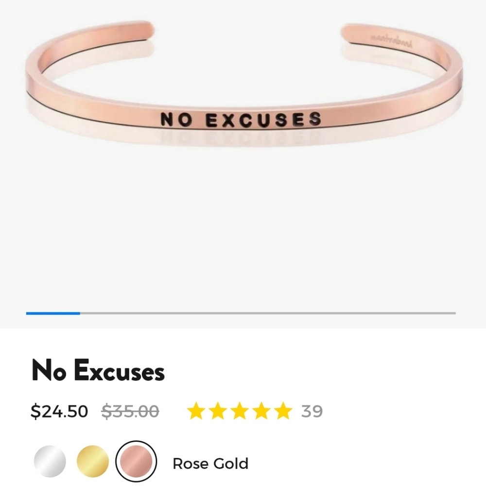 Rose Gold MantraBand :: No Excuses